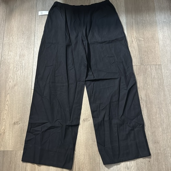 NWT! GAP Black Linen-Blend Easy Wide-Hem Pants - Multiple Sizes 🔹 - Picture 9 of 10
